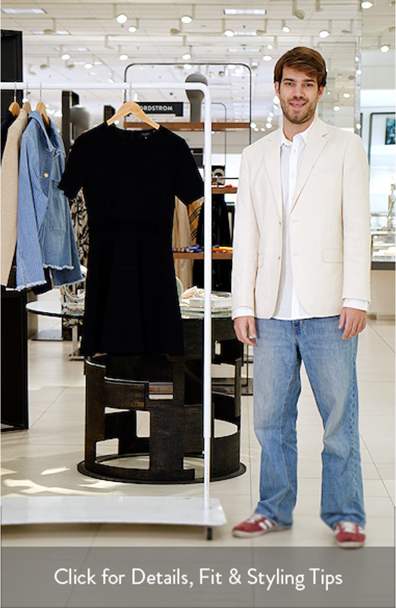 Rib Detail Fit & Flare Sweater Minidress, sales video thumbnail