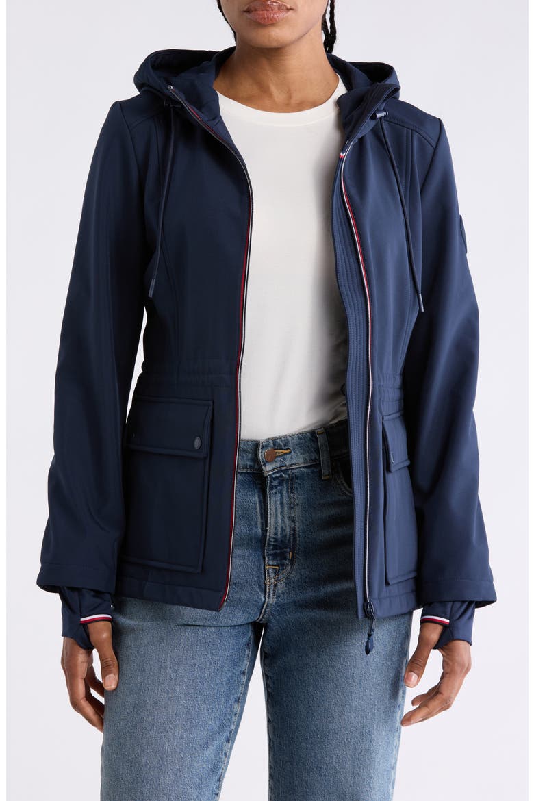 Water Resistant Softshell Jacket, Main, color, NAVY
