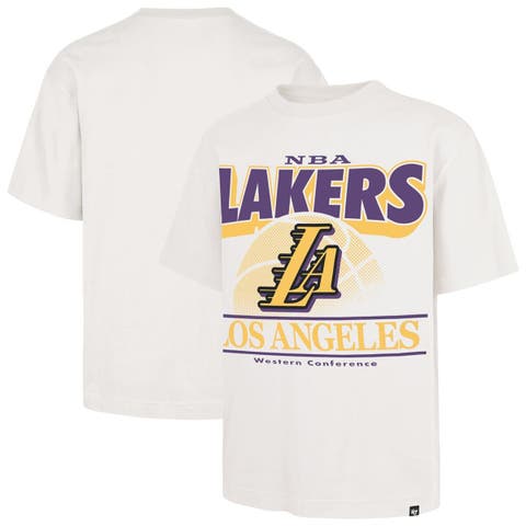 Men's '47  White Los Angeles Lakers City Edition Shifty Foundation T-Shirt