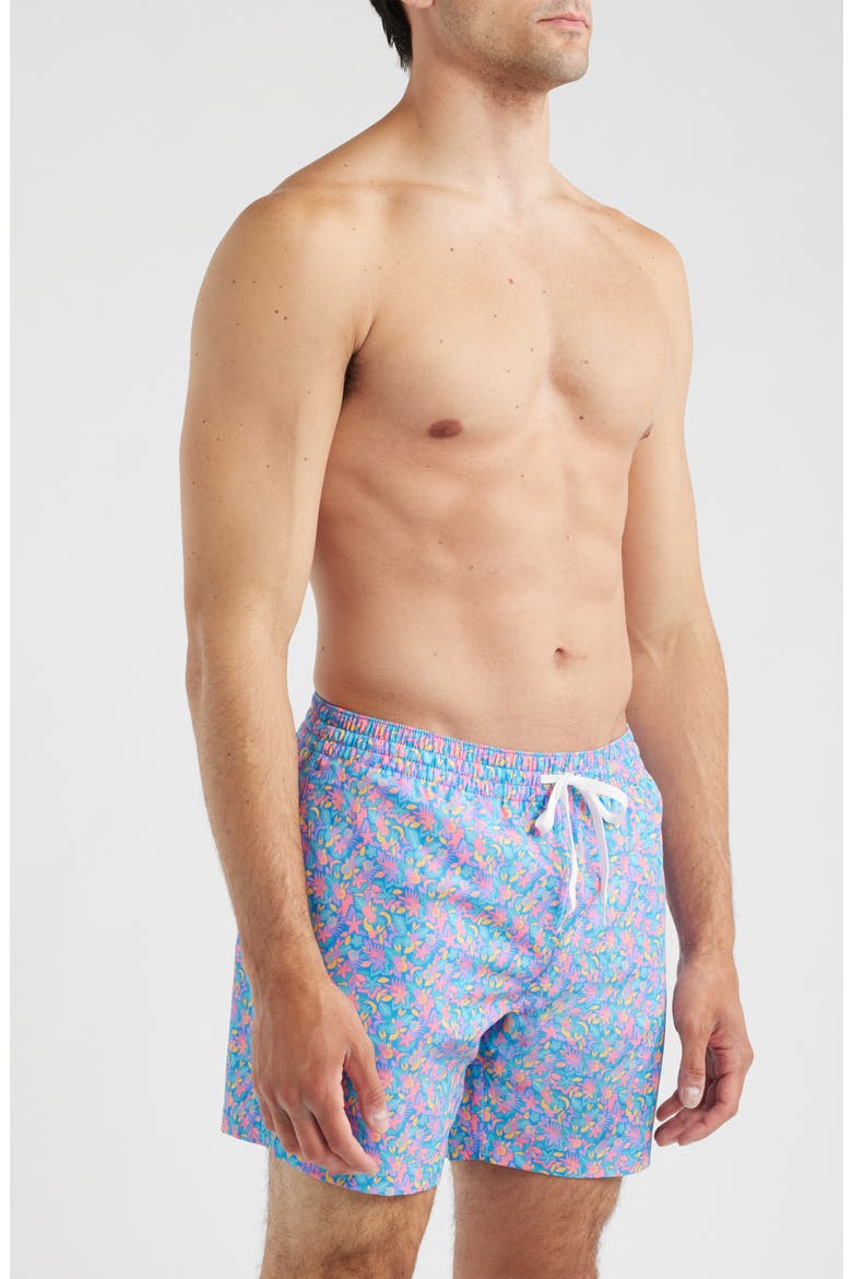 The Spades Floral 5.5-Inch Swim Trunks, Alternate, color, MEDIUM BLUE