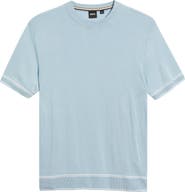 BOSS Norberto Linen Blend Short Sleeve Sweater