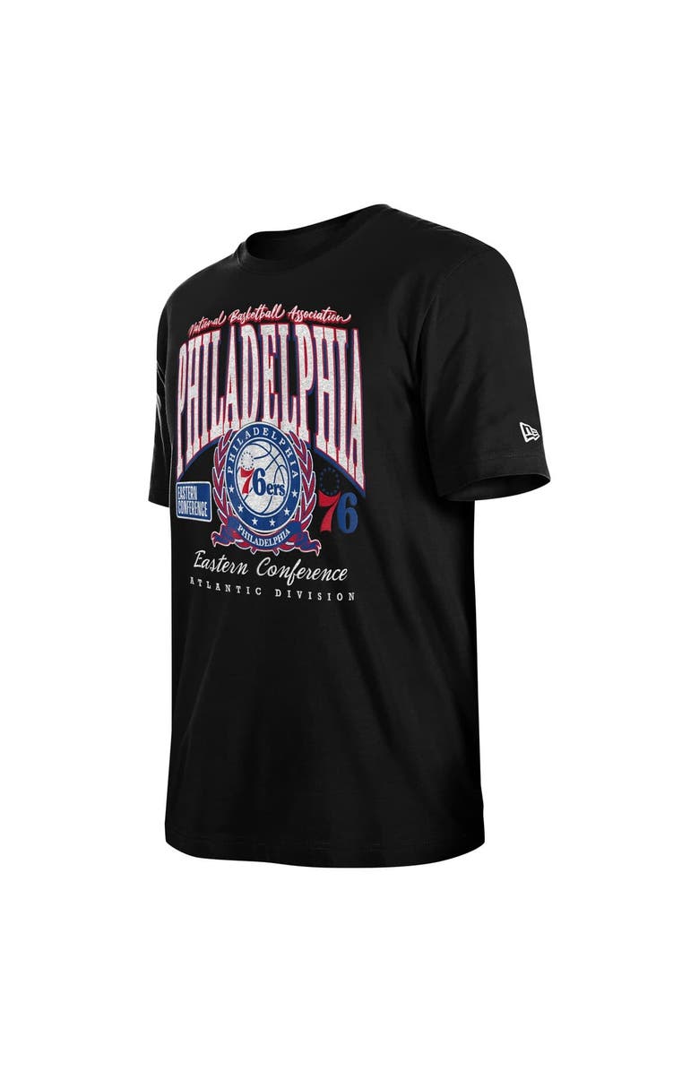New Era Unisex New Era  Black Philadelphia 76ers Oversized Essentials Boxy T-Shirt, Alternate, color, Black