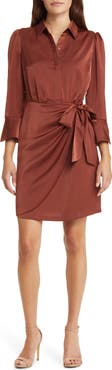 Vince Camuto Satin Shirtdress