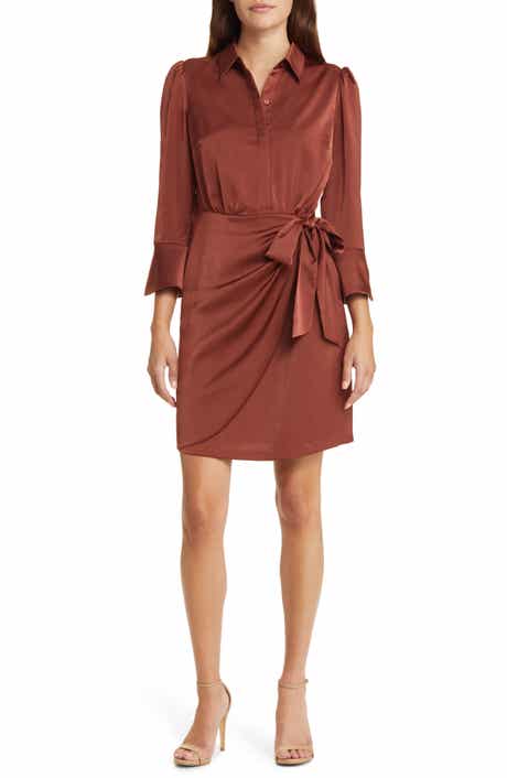 Vince Camuto Satin Shirtdress
