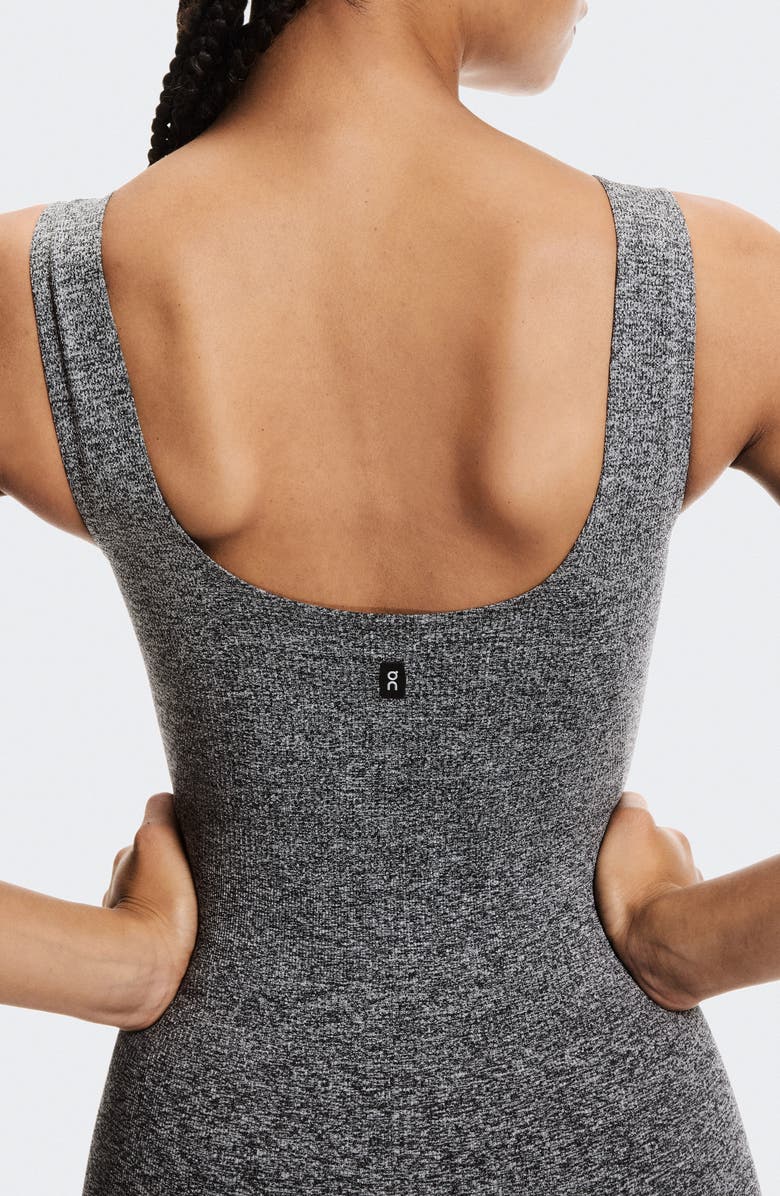 On Studio Knit Bodysuit, Alternate, color, Graphite Heather