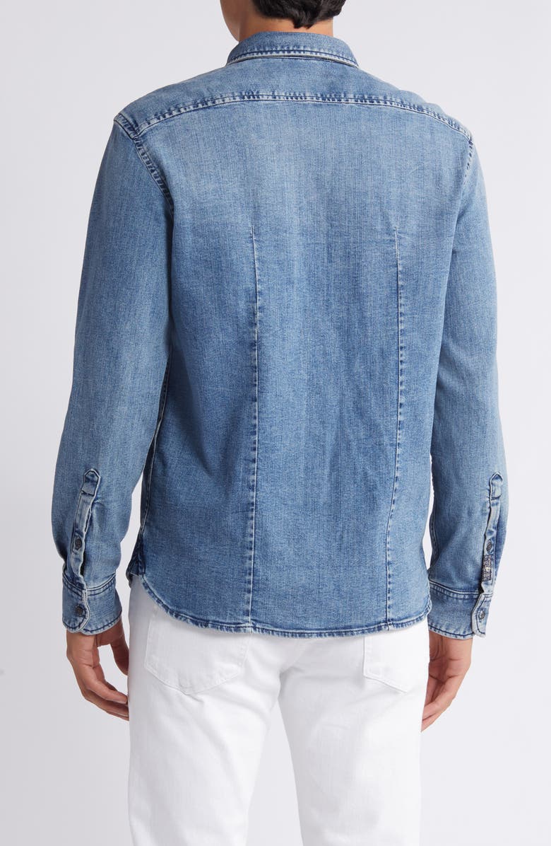 7 For All Mankind Left Hand Denim Button-Up Shirt, Alternate, color, Light Blue