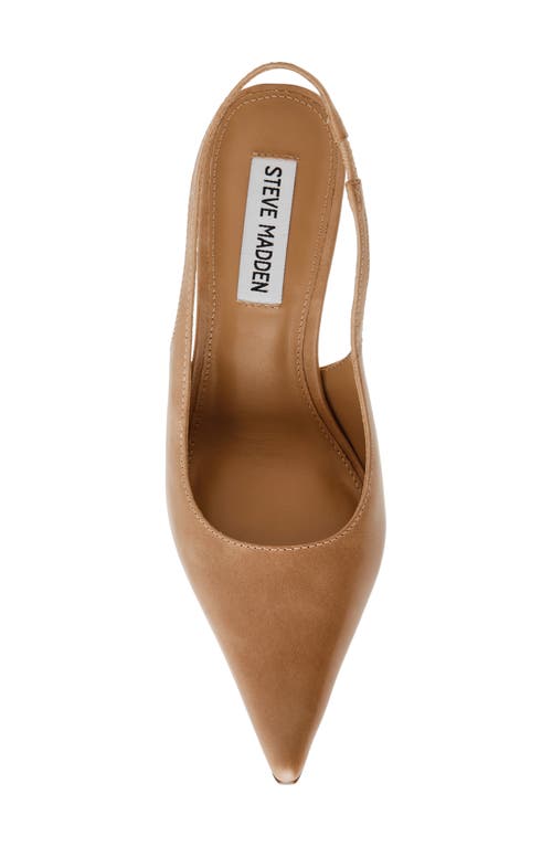 Steve Madden Reyes Pointed Toe Slingback Sandal In Tan Leather