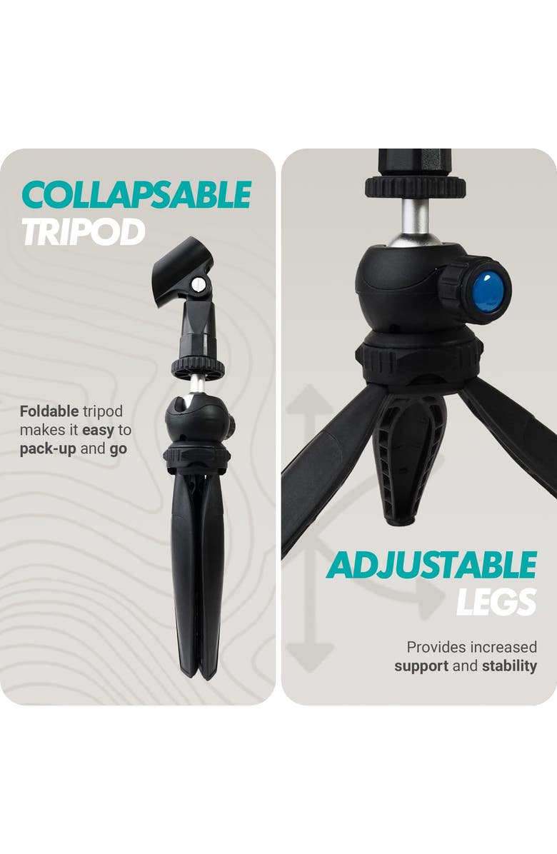 MOVO HMT-2 Tabletop Tripod Microphone Stand for WMX-HM and Rode Interview Go, Alternate, color, Black