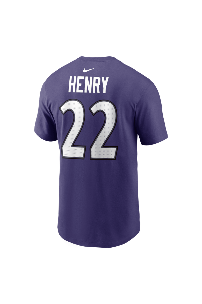 Men's Nike Derrick Henry Purple Baltimore Ravens Name & Number T-Shirt, Alternate, color, Purple