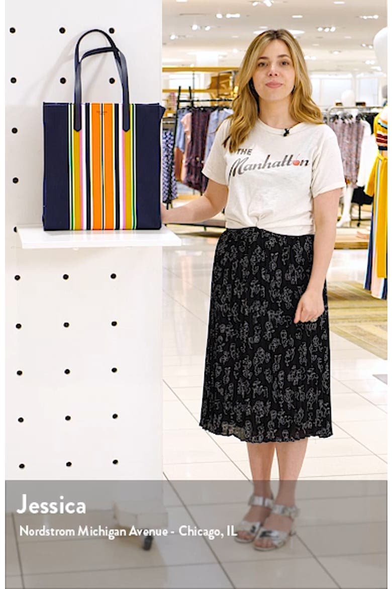 kitt stripe large canvas tote video