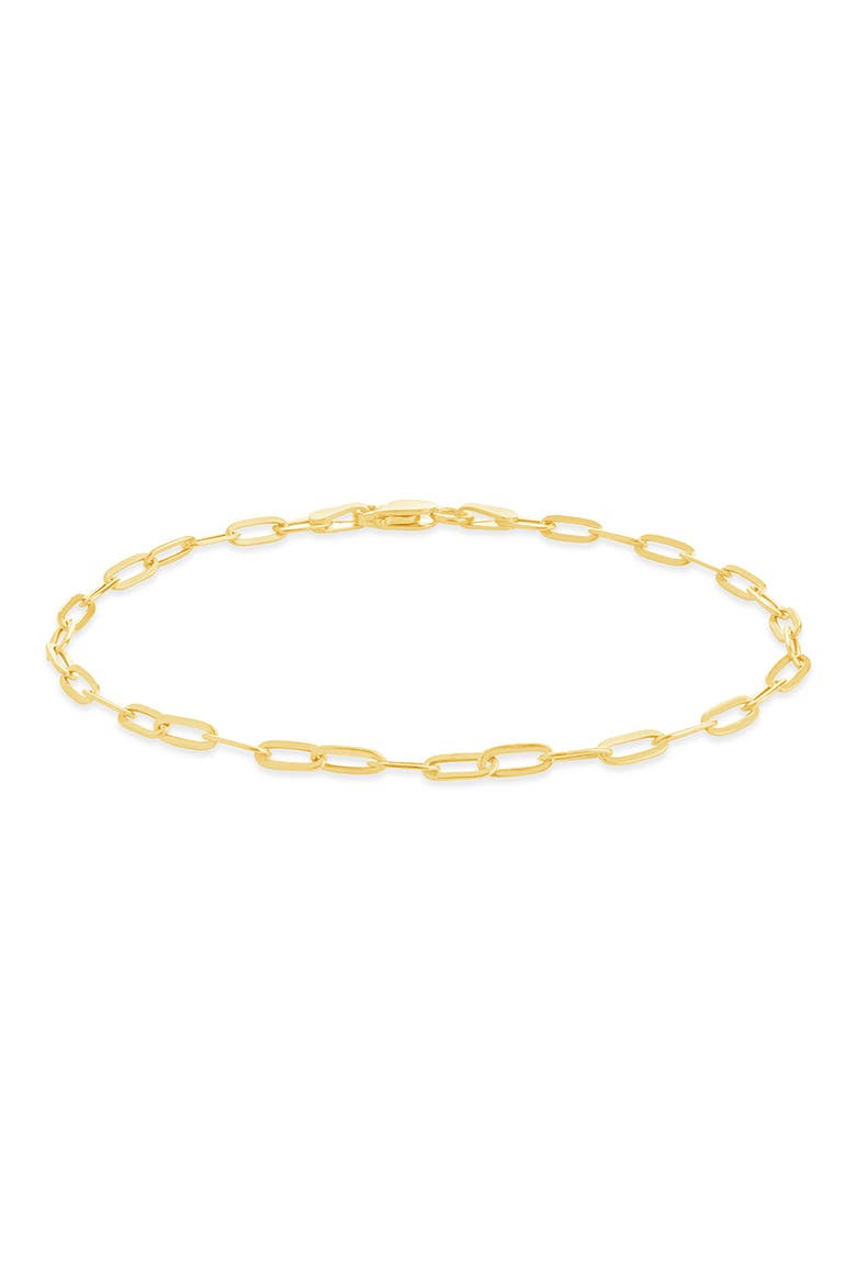 SF Fine 14K Yellow Gold Paperclip Link Bracelet, Main, color, GOLD
