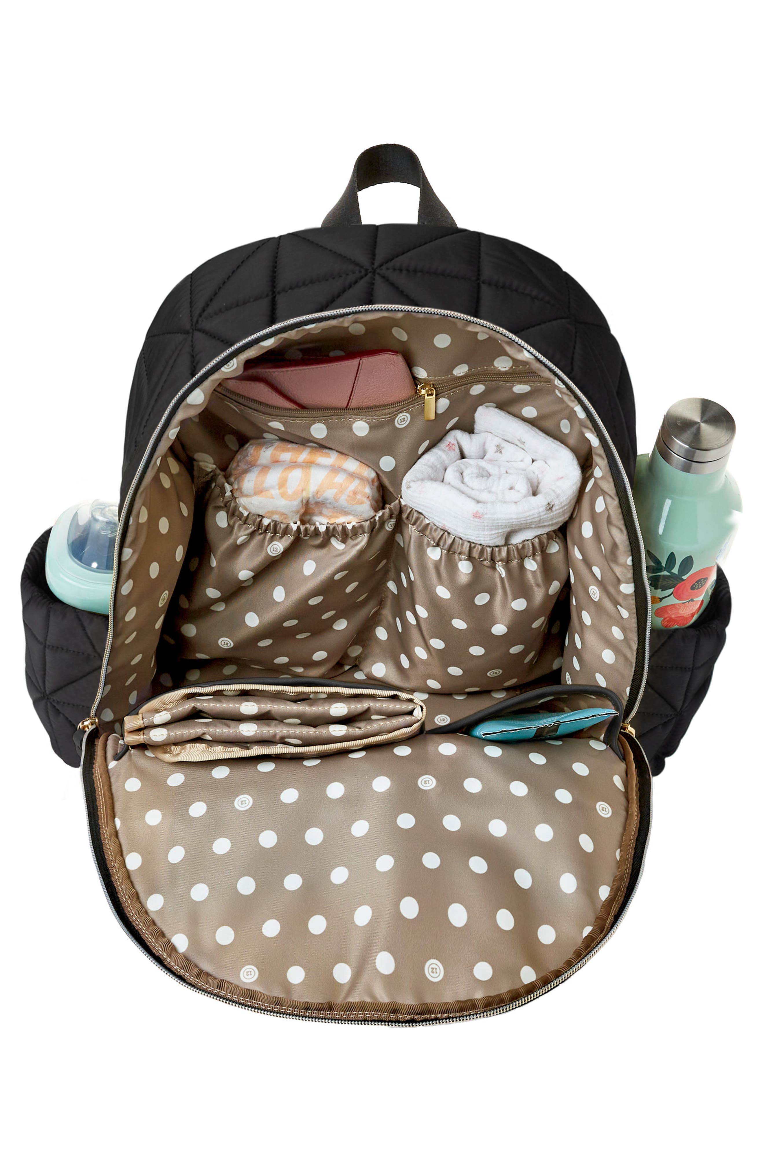TWELVElittle Companion Quilted Nylon Diaper Backpack, Alternate, color, 