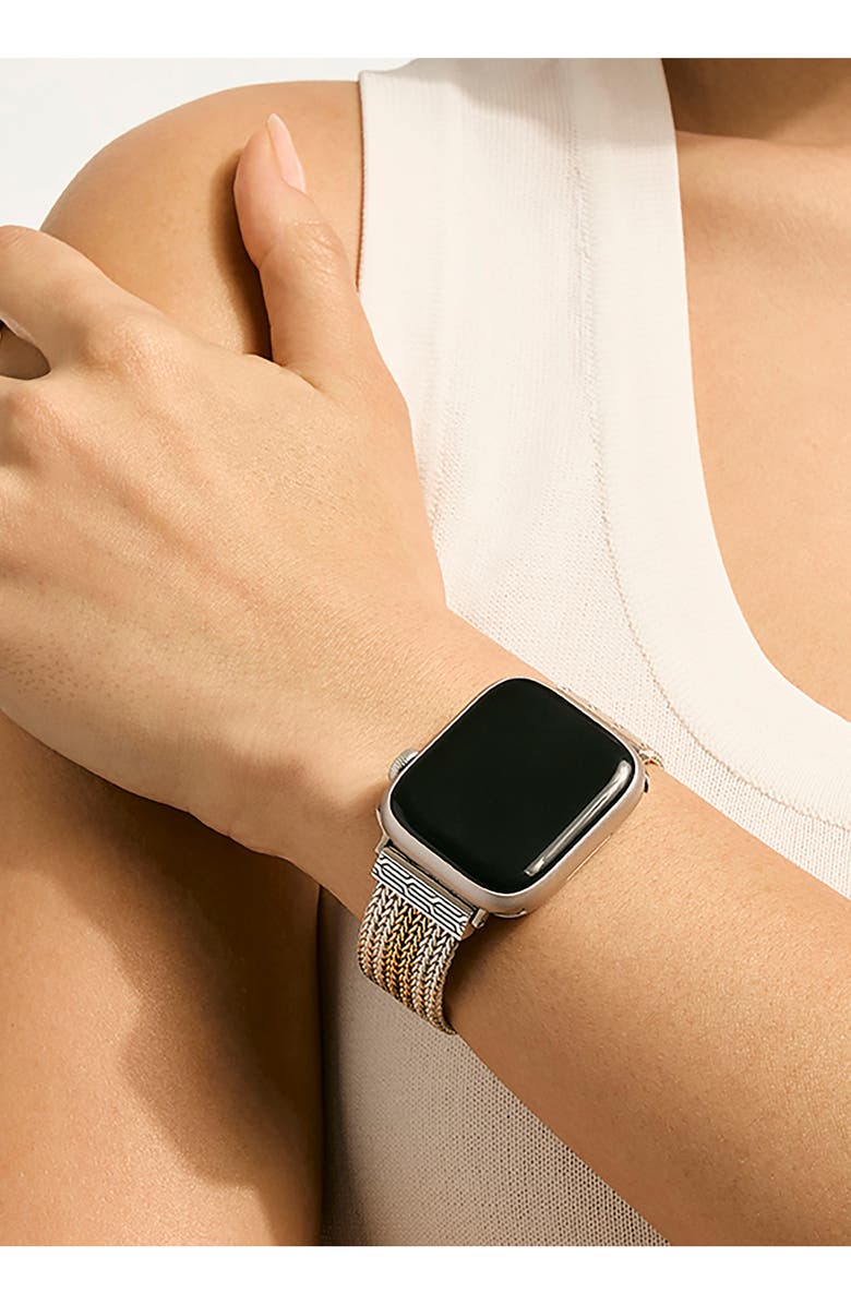 John Hardy Mixed Metal Smart Watch Strap, Alternate, color, Silver And Gold