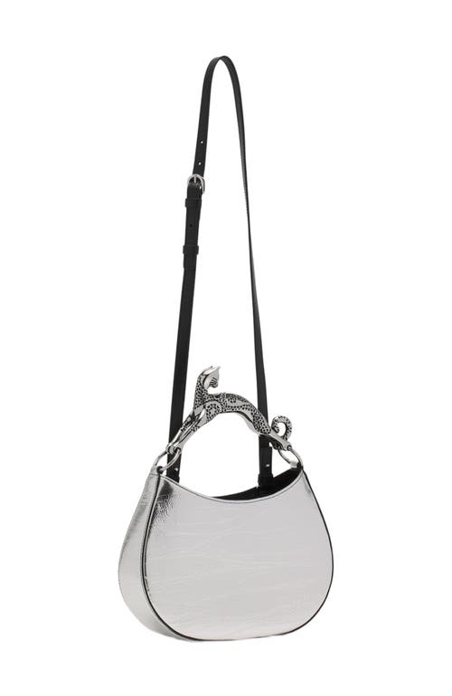 Lanvin Hobo Cat Bag In Silver