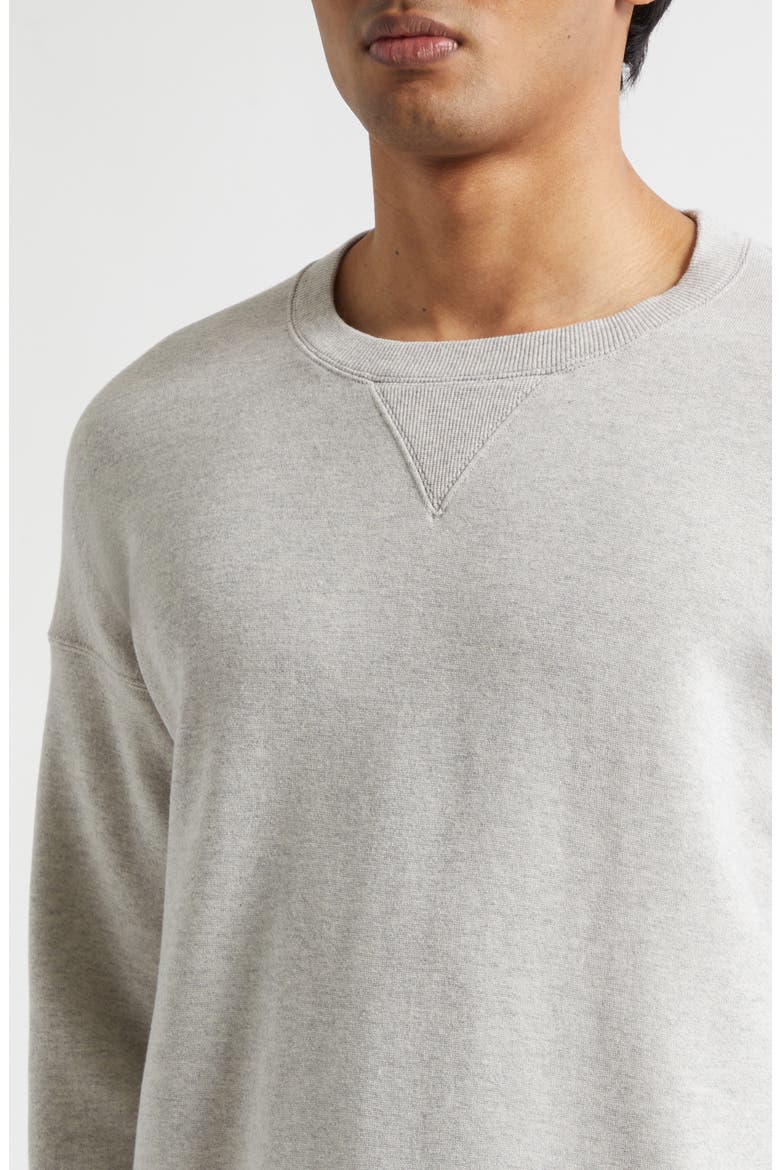 Jumbo Fine Wool & Cotton Sweatshirt, Alternate, color, GREY