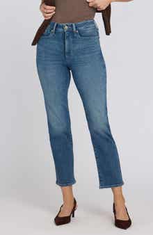 Marilyn High Waist Ankle Straight Leg Jeans