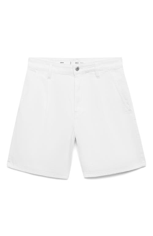 Mango Dart Bermuda Shorts In White