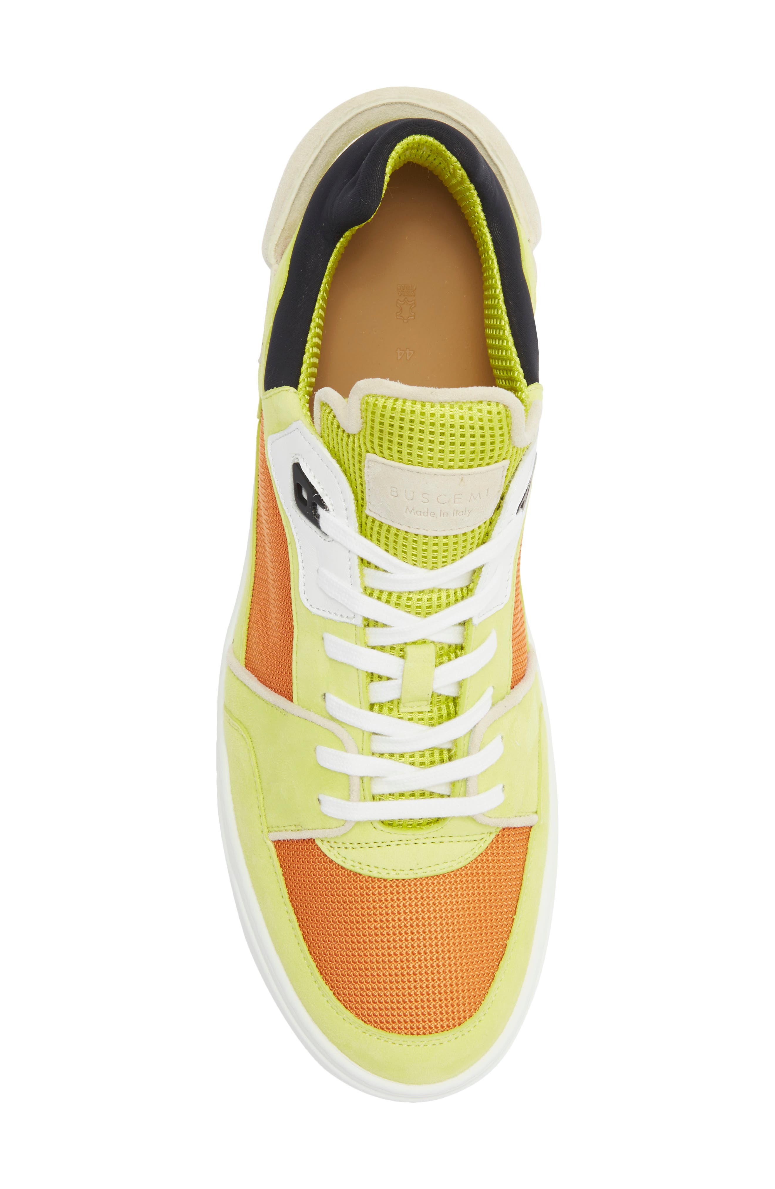 Buscemi Gender Inclusive The New Basket High Top Sneaker, Alternate, color, Orange/ Neon
