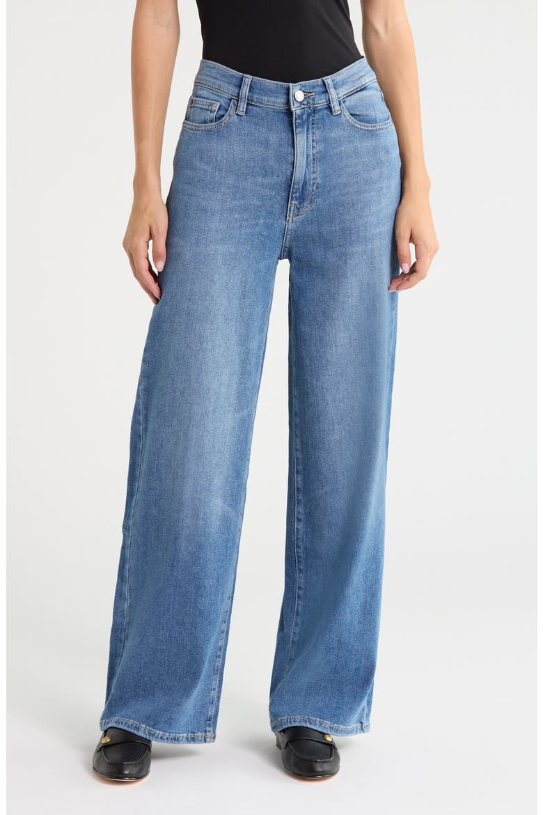 High Waist Wide Leg Jeans, Main, color, BLUE MIST