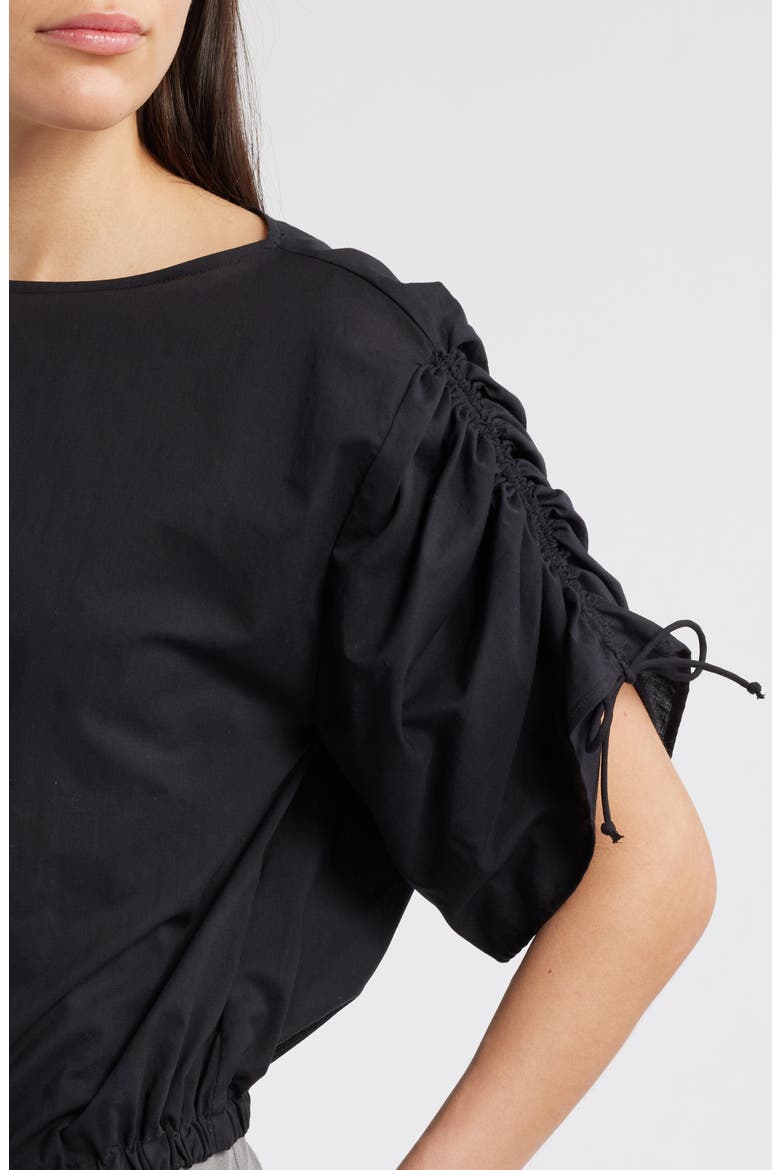 Cropped Cotton Top, Alternate, color, SOLID BLACK