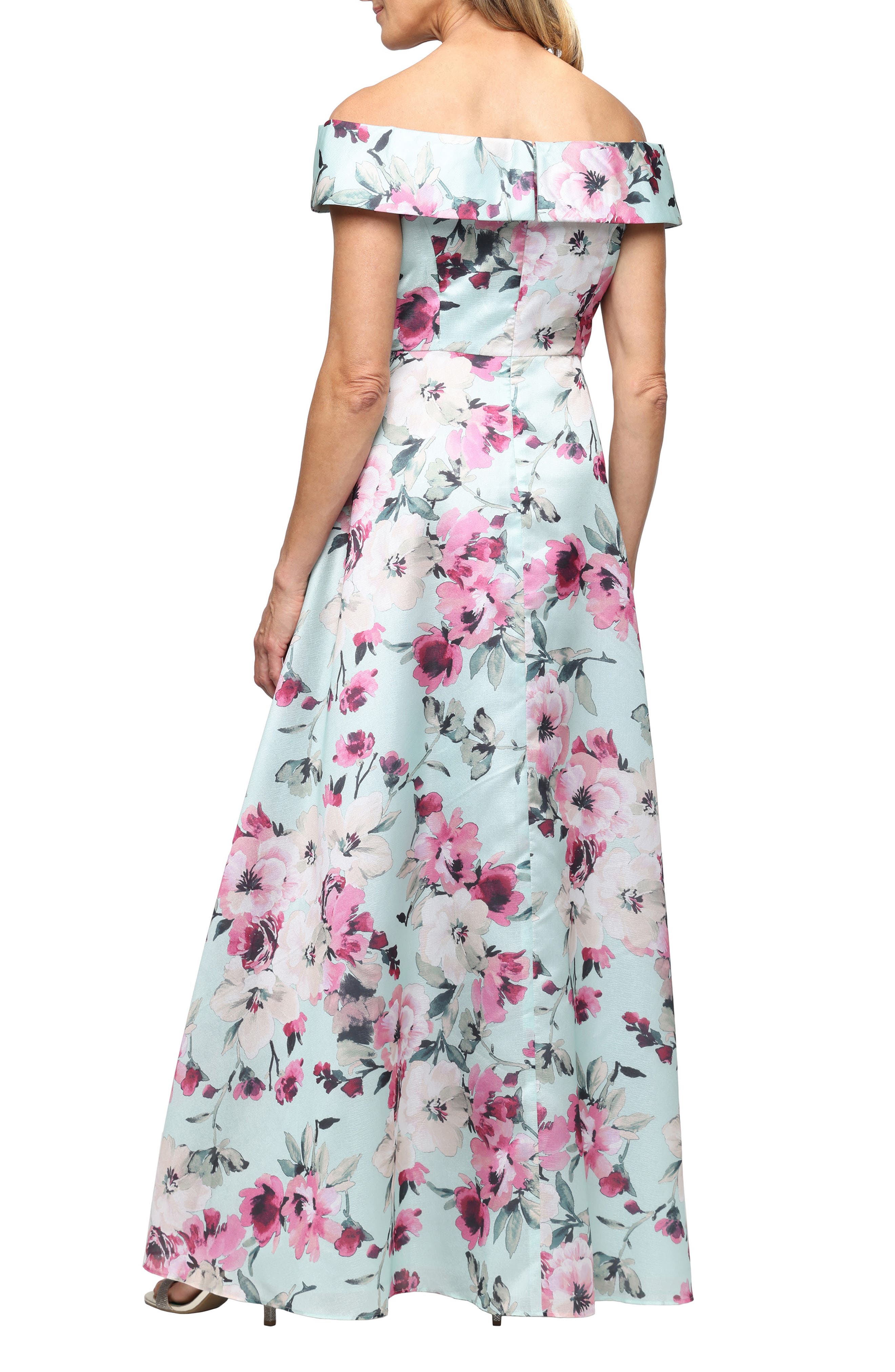 Floral Off-Shoulder Yoryu Gown - image 2