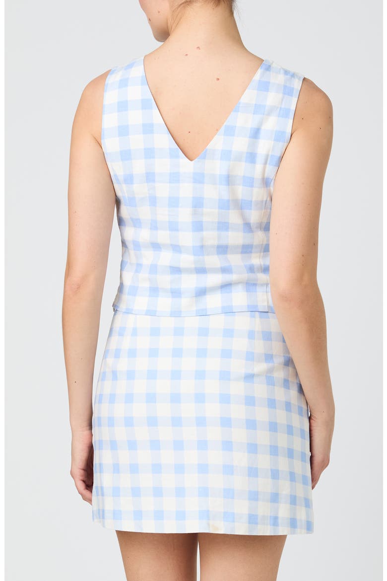 Gingham Check Sleeveless Top, Alternate, color, CASHMERE BLUE/ WHITE