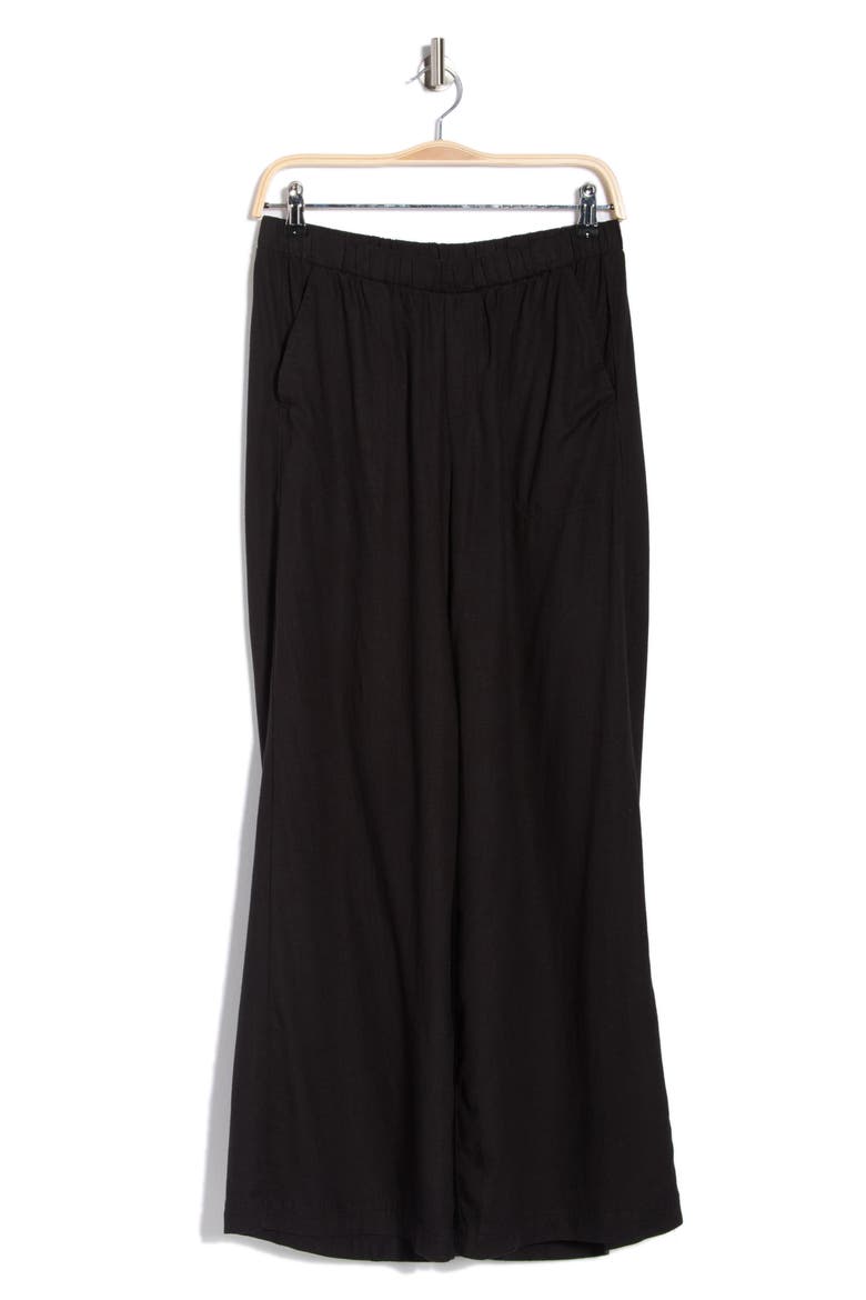 Capri Palazzo Pants, Alternate, color, BLACK