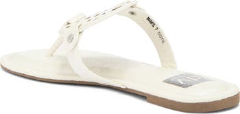 Gotie Laser Cut Studded Thong Sandal