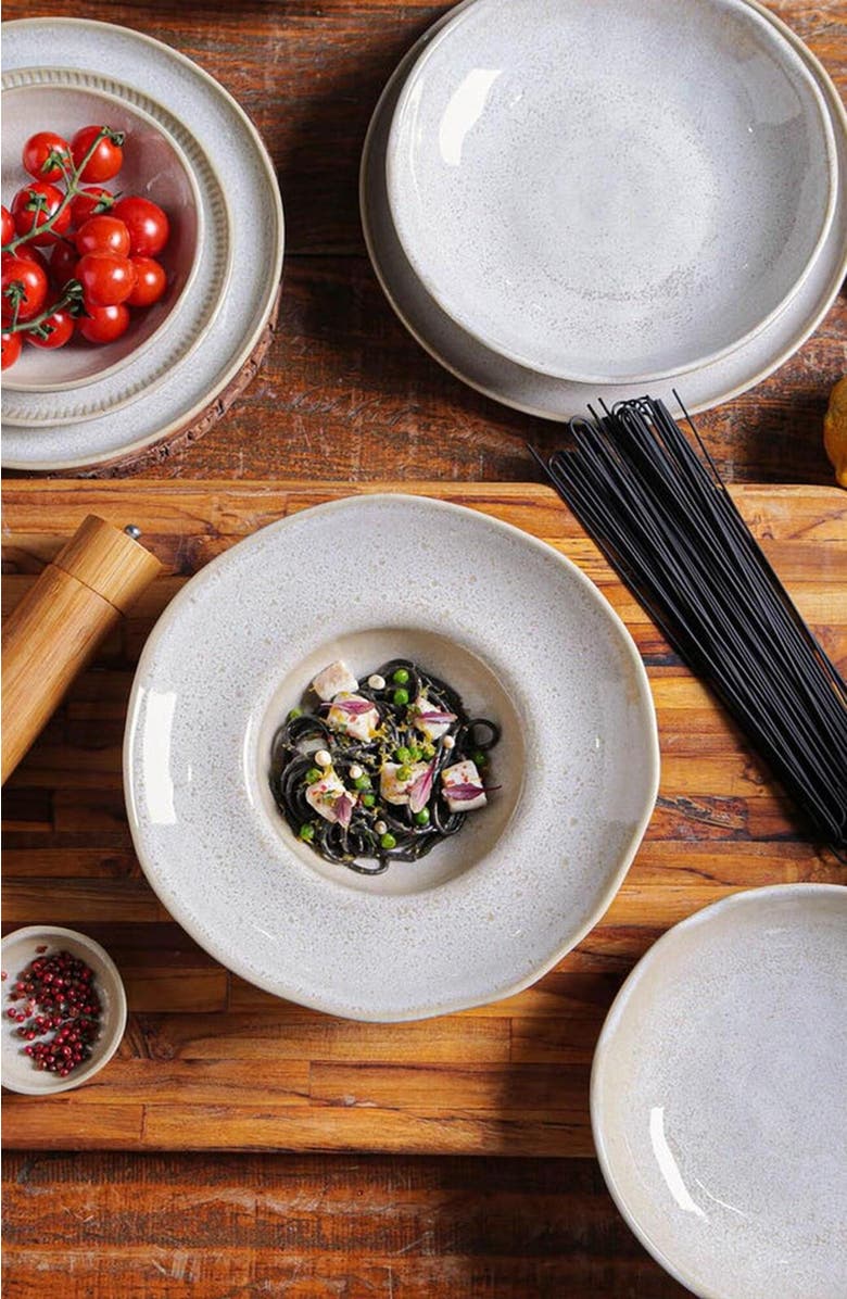 Porto Brasil Dessert Plate Set of 4, Alternate, color, Latte