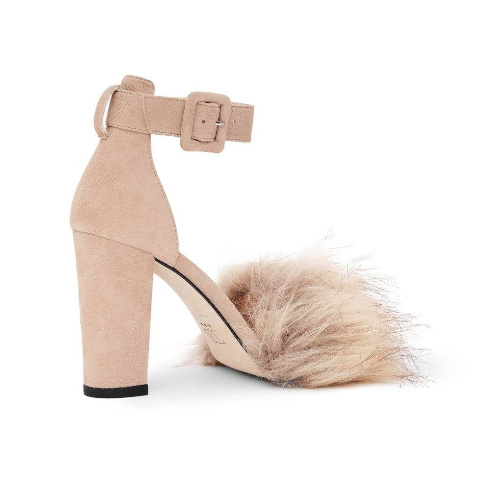 Naomi, Alternate, color, BEIGE SUEDE AND FUR