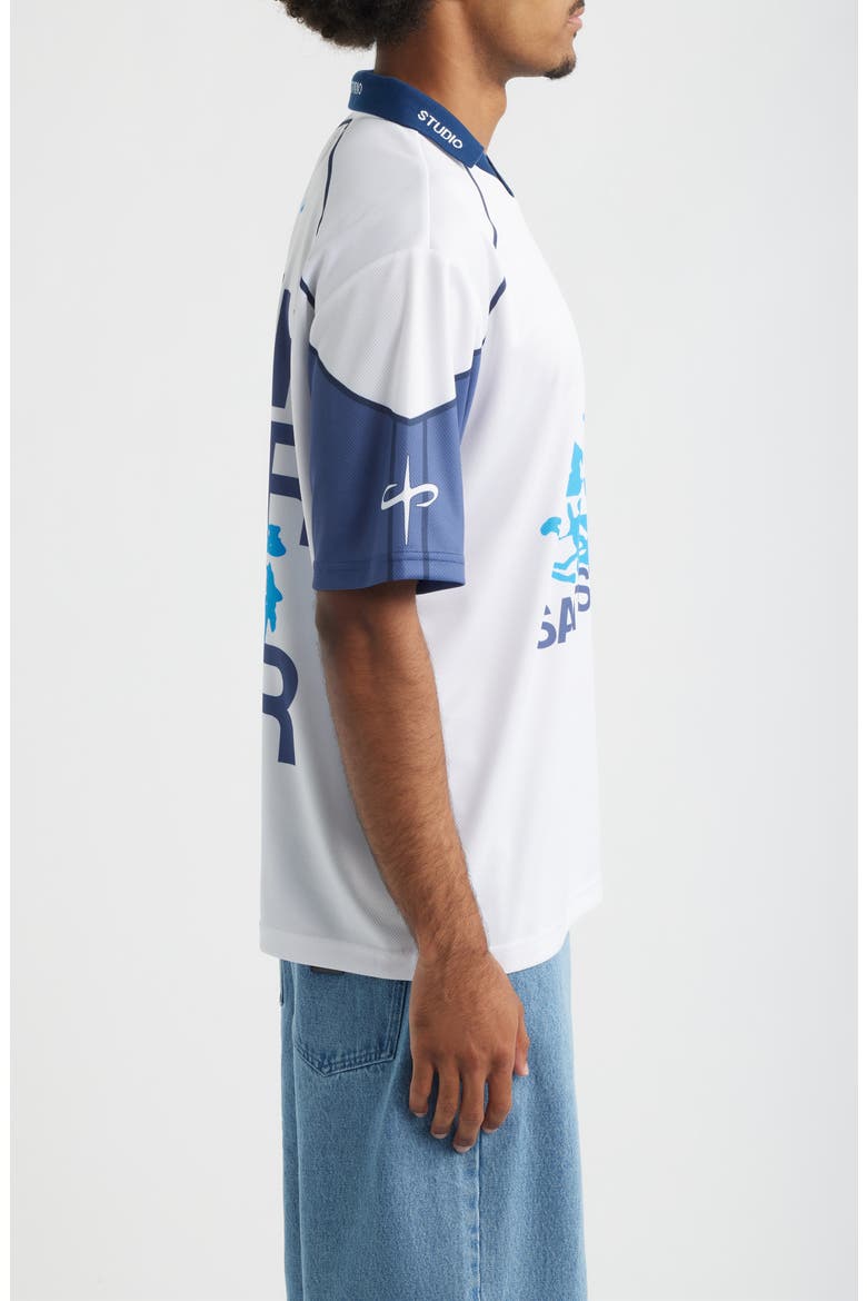 Faith Johnny Collar Short Sleeve Club Jersey, Alternate, color, WHITE