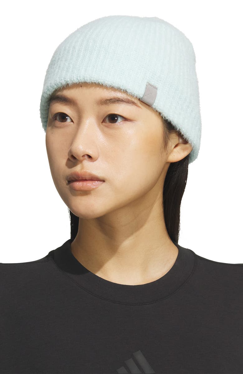 adidas Lifestyle Beanie, Alternate, color, Halo Mint Green/ Solid Grey
