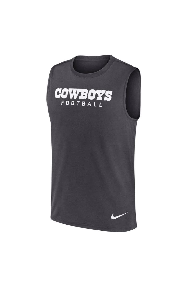 Nike Men's Nike Charcoal Dallas Cowboys Primetime Legend Performance Muscle Tank Top, Alternate, color, 