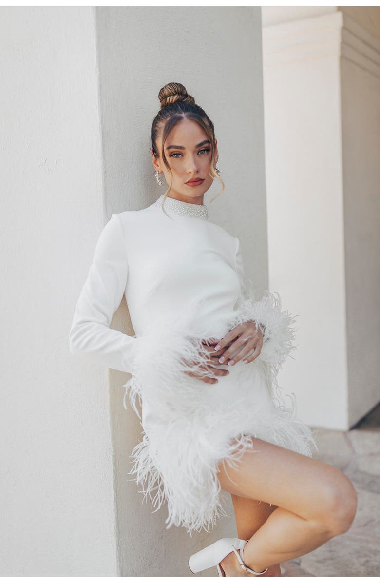 Untamed Petals Clara Mini Dress, Alternate, color, Ivory