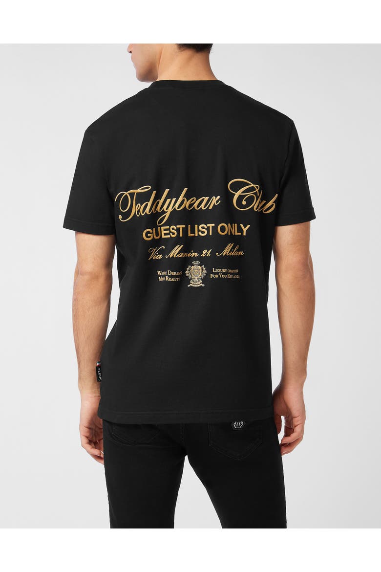 T-Shirt Round Neck Ss Teddy Men, Alternate, color, black