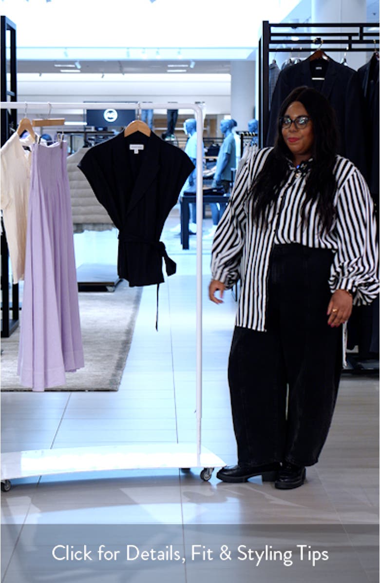 Sleeveless Linen Blend Blazer, sales video thumbnail