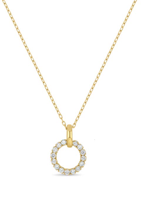 Audrey 18k Gold Diamond Pendant Necklace