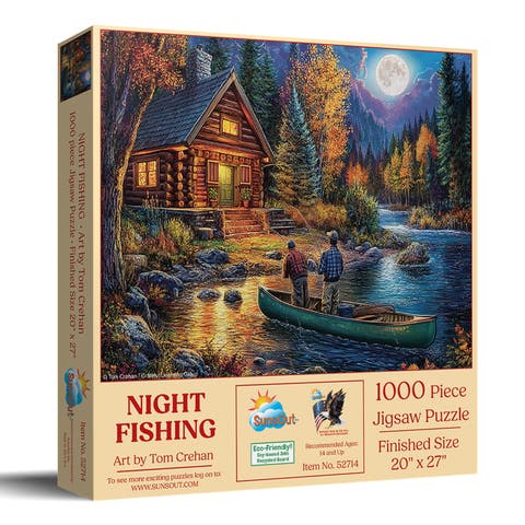 Night Fishing 1000 piece Jigsaw Puzzle for Adults