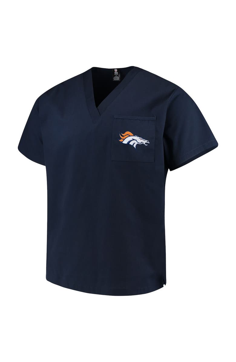 CONCEPTS SPORT Men's Concepts Sport Navy Denver Broncos Scrub Top, Alternate, color, 