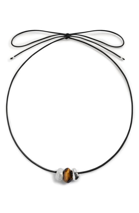 Antica Gemstone Cord Necklace
