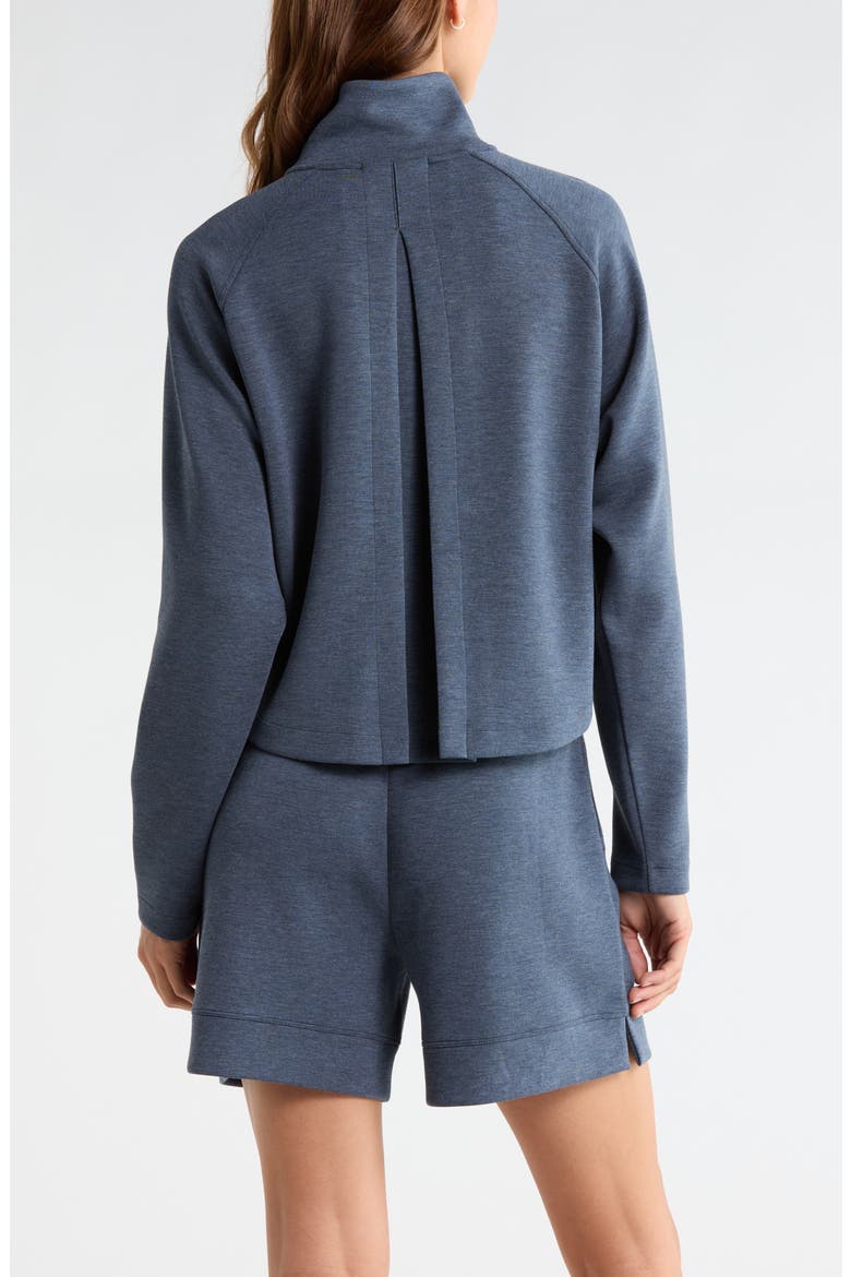 Soft Luxe Half Zip Sweatshirt, Alternate, color, NAVY ARMADA HEATHER