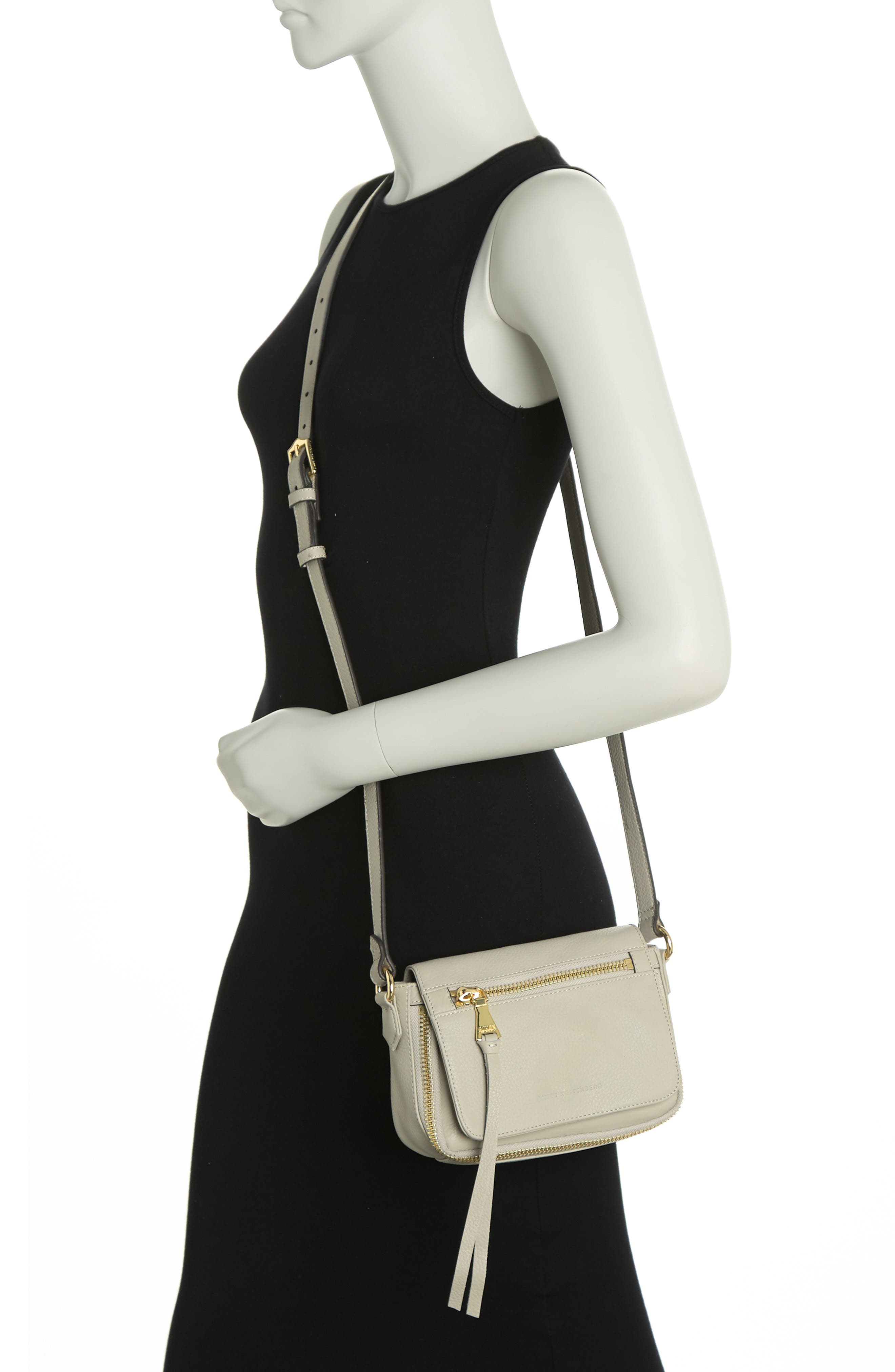 Kestenberg Sorrento Leather Crossbody Bag, Alternate, color, ELEPHANT GREY
