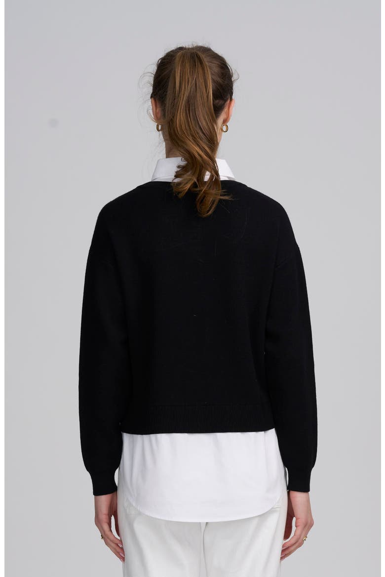 Le Marais Twofer Sweater, Alternate, color, BLACK IVORY
