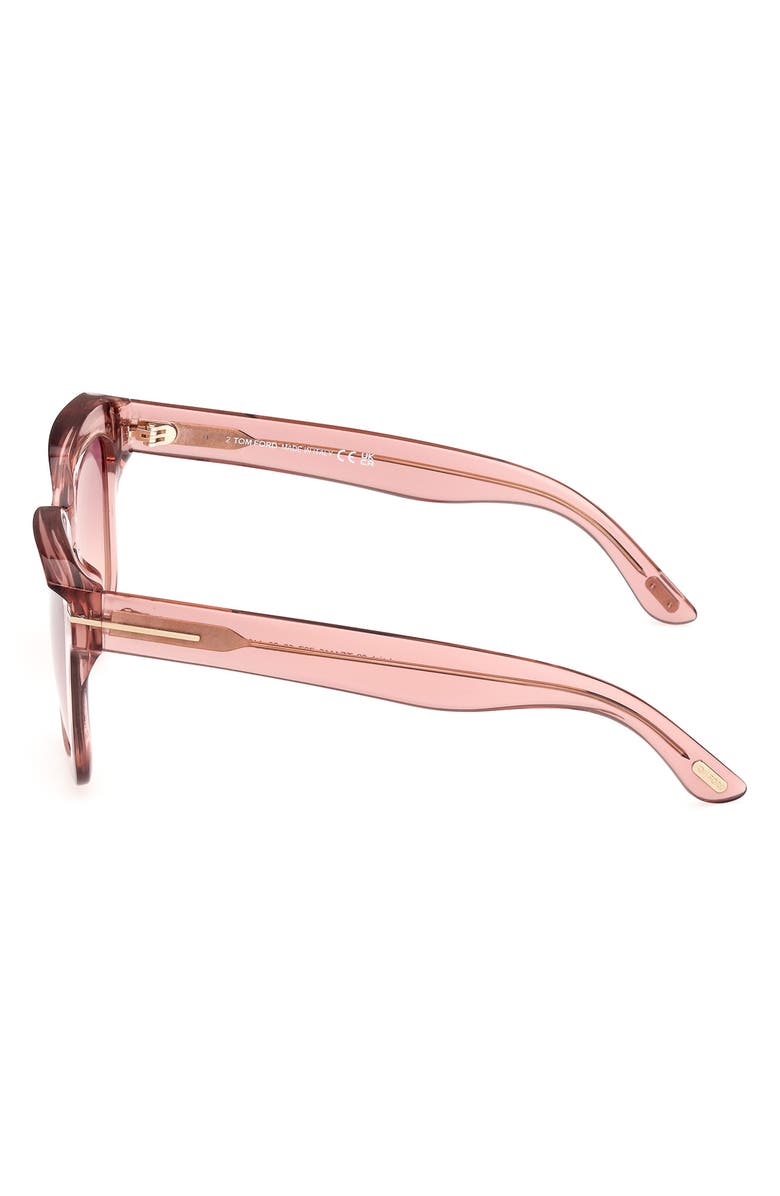 TOM FORD Leigh 52mm Gradient Sunglasses, Alternate, color, Pink / Gradient Mirror Violet
