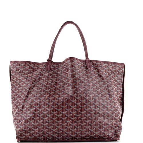 Pre-owned Goyard  Goyard Anjou Reversible Tote Coated Canvas Gm In Red