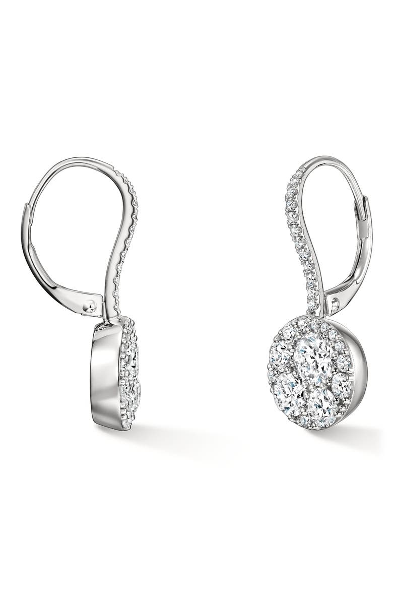 Tessa 18k Gold Diamond Leverback Earrings, Alternate, color, 18K WHITE GOLD/DIAMOND