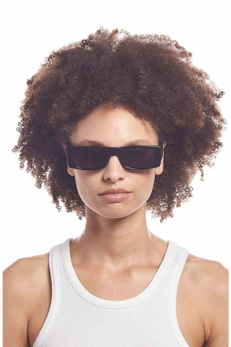 Recovery 53mm Rectangle Sunglasses, Alternate, color, BLACK/ SMOKE MONO