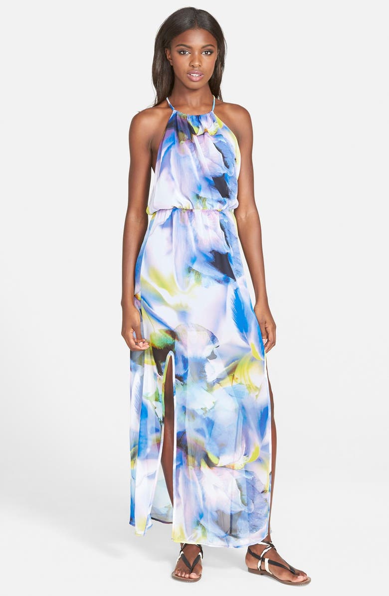 Leith Watercolor Maxi Dress, Main, color, 