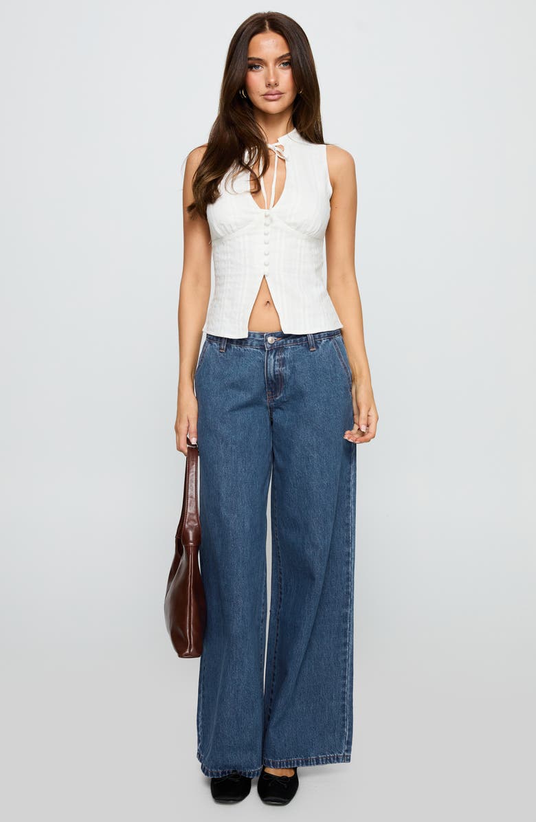 Princess Polly Tempting Tie Detail Crop Top, Alternate, color, White