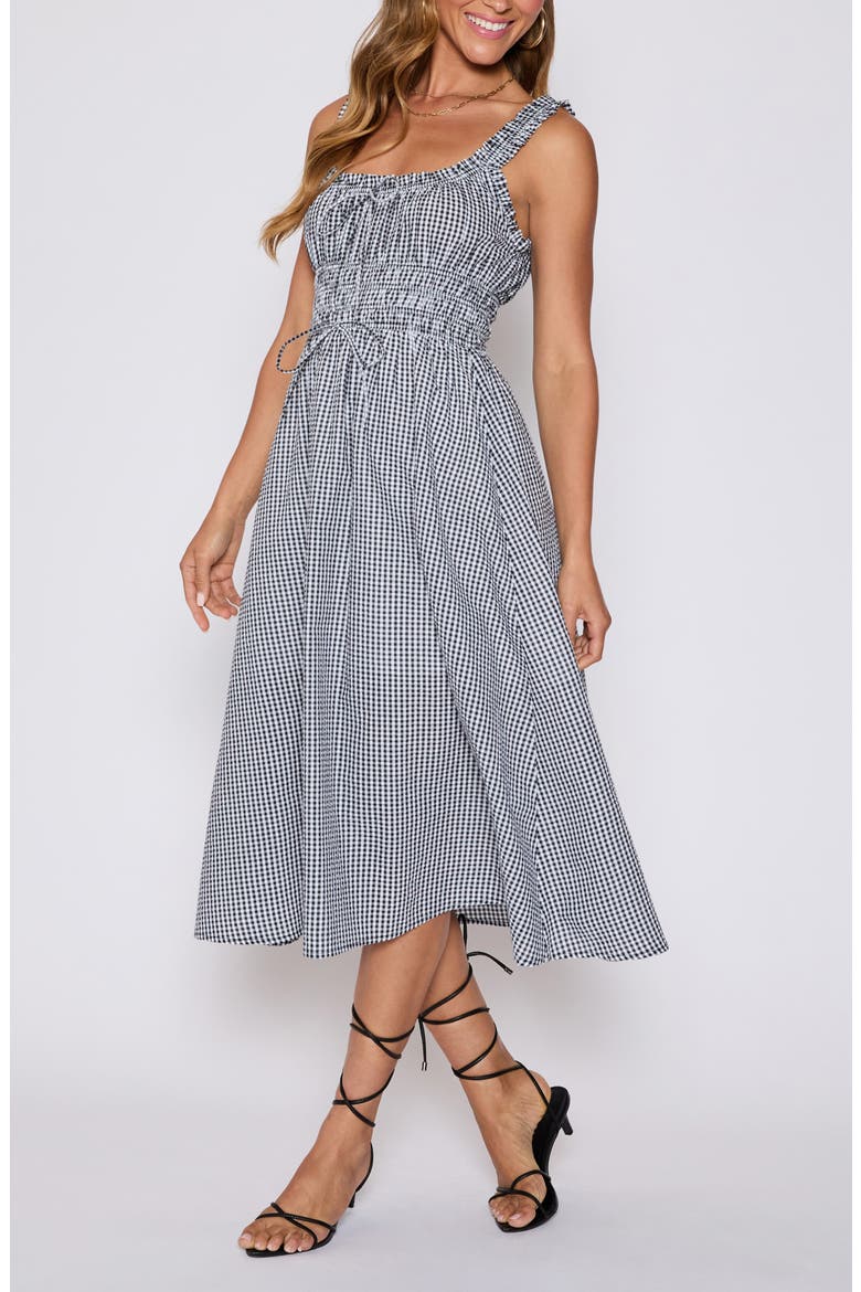 Georgia Gingham Fit & Flare Dress (Nordstrom Exclusive), Alternate, color, BLACK/ WHITE